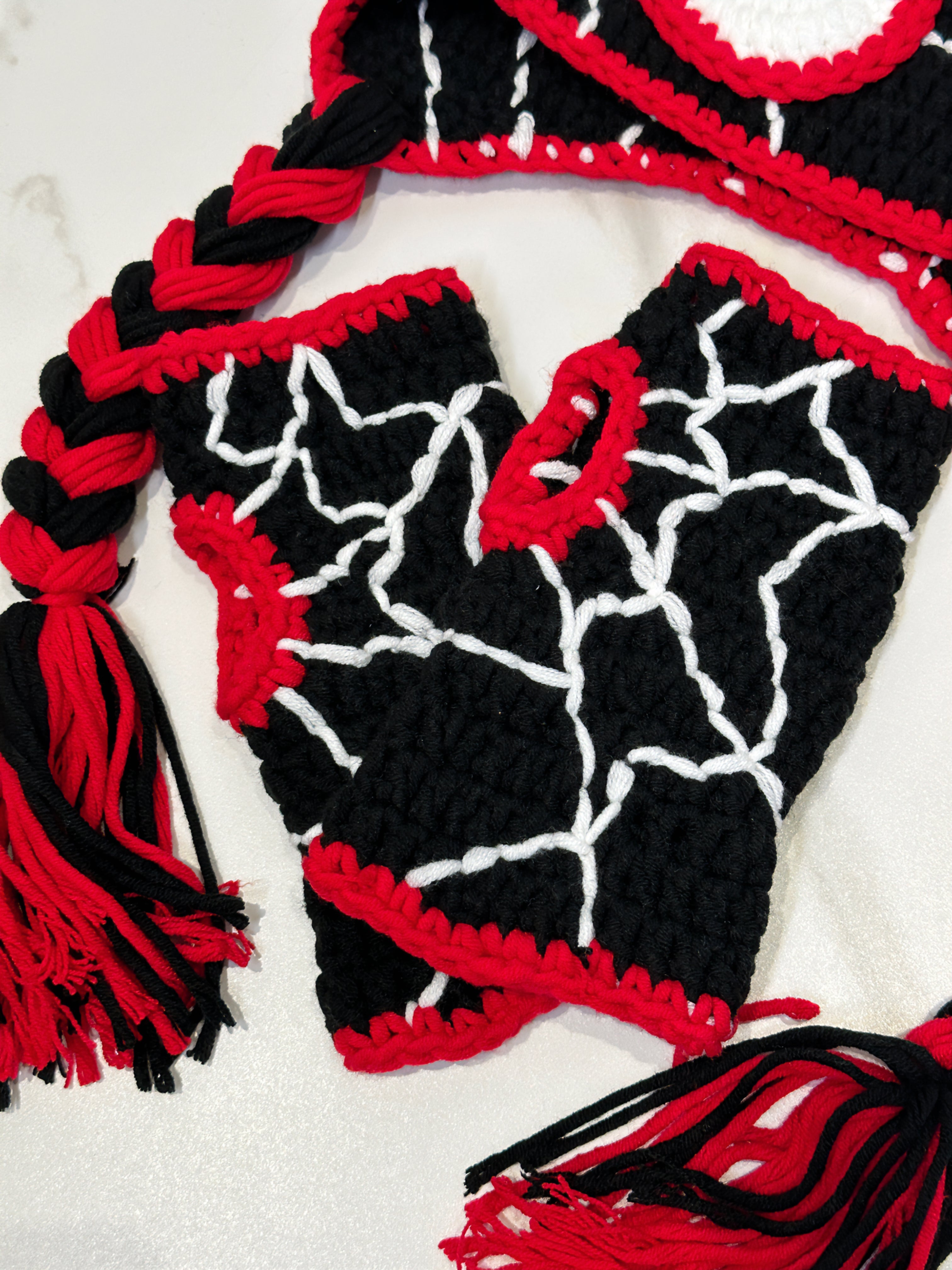 Spidey Handmade Hat & Gloves From Across The Spiderverse (Miles & Gwen)