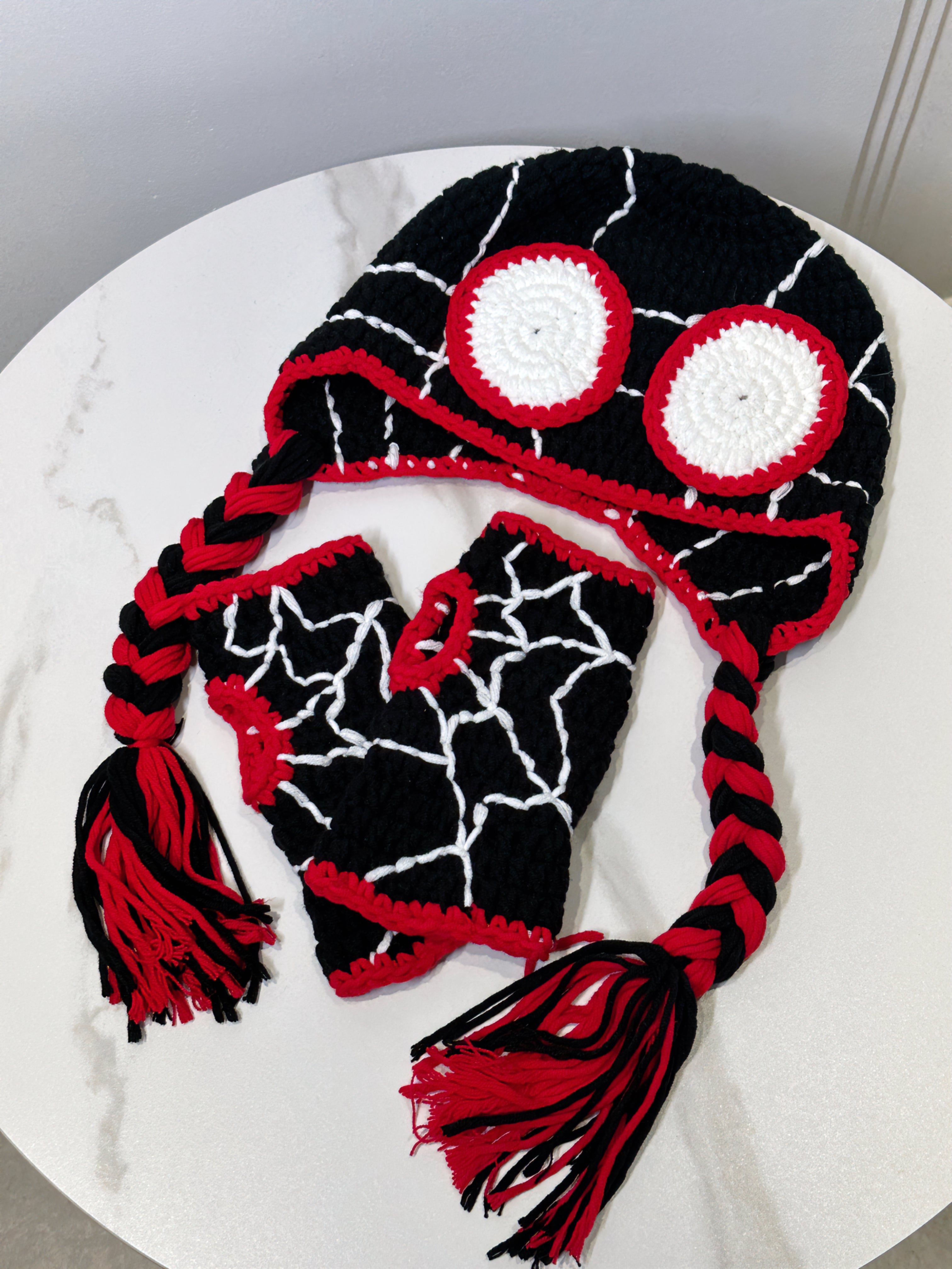 Spidey Handmade Hat & Gloves From Across The Spiderverse (Miles & Gwen)